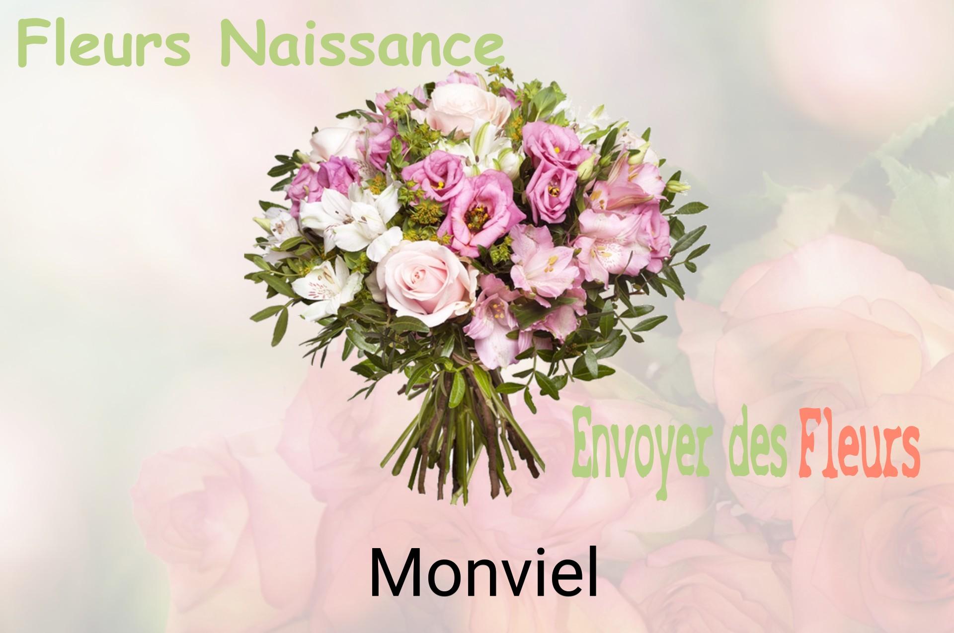 Bouquet de fleurs de naissance livré à Monviel
